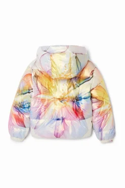 Abrigo floral metalizado