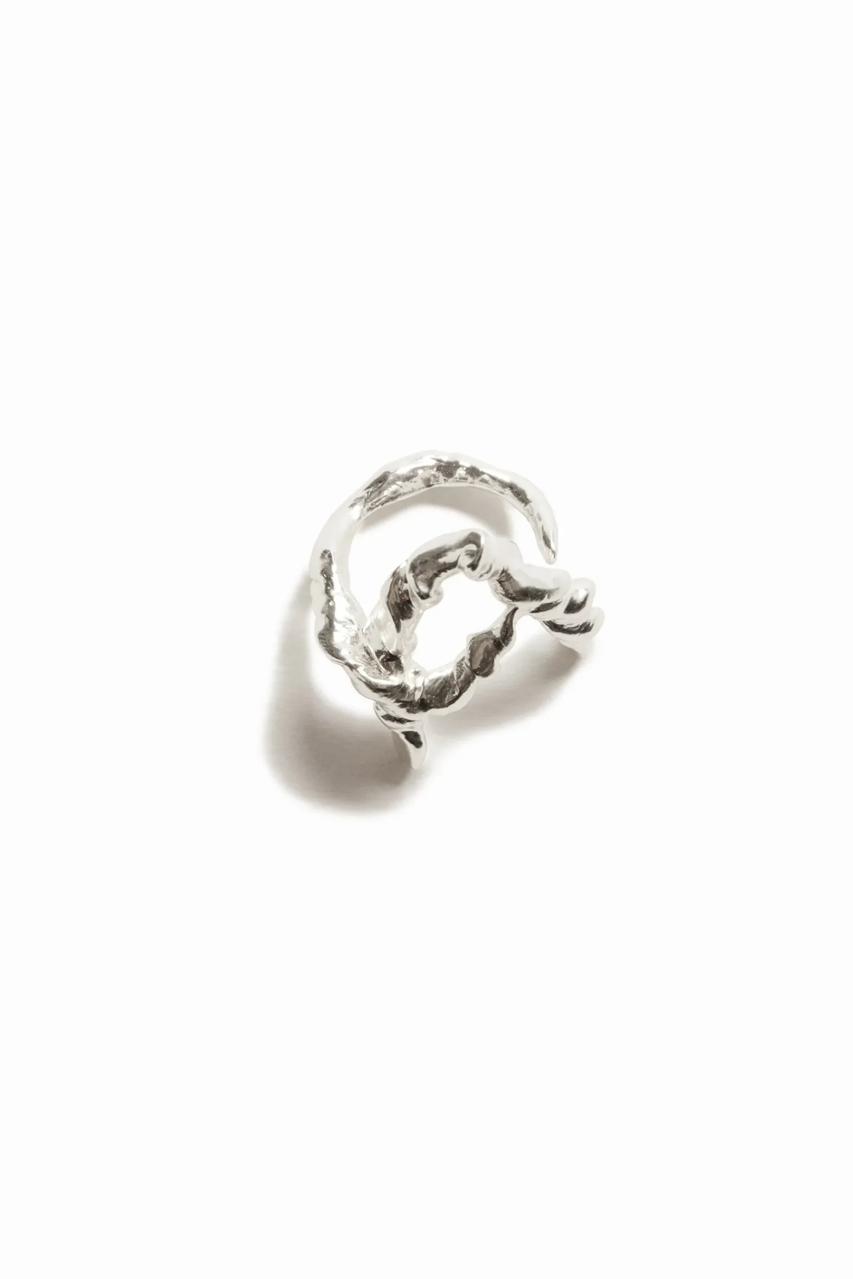 Anillo letra A baño plata Zalio