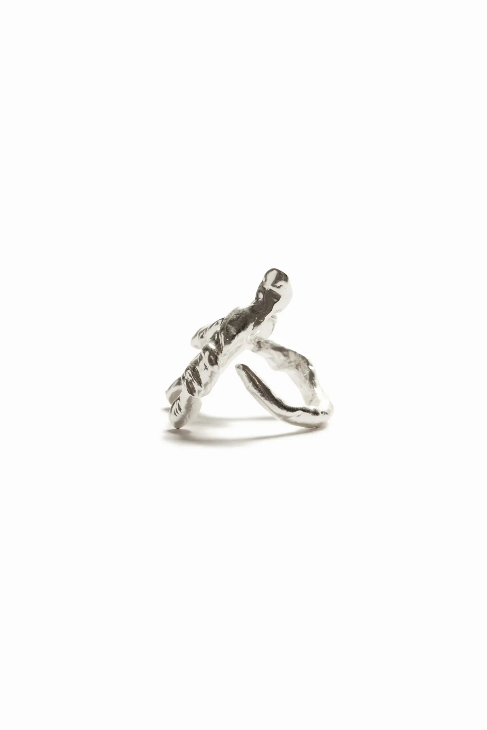 Anillo letra A baño plata Zalio