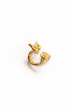Anillo mariposa baño oro Zalio