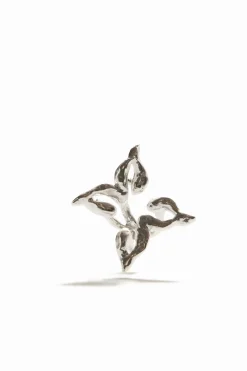 Anillo mariposa baño plata Zalio