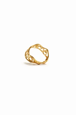 Anillo mensaje baño oro Zalio