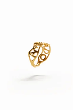 Anillo mensaje baño oro Zalio