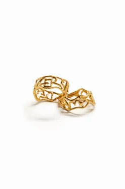 Anillo mensaje baño oro Zalio
