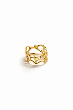 Anillo mensaje baño oro Zalio