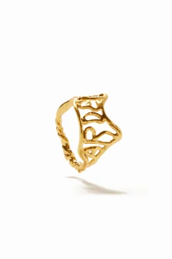 Anillo mensaje baño oro Zalio