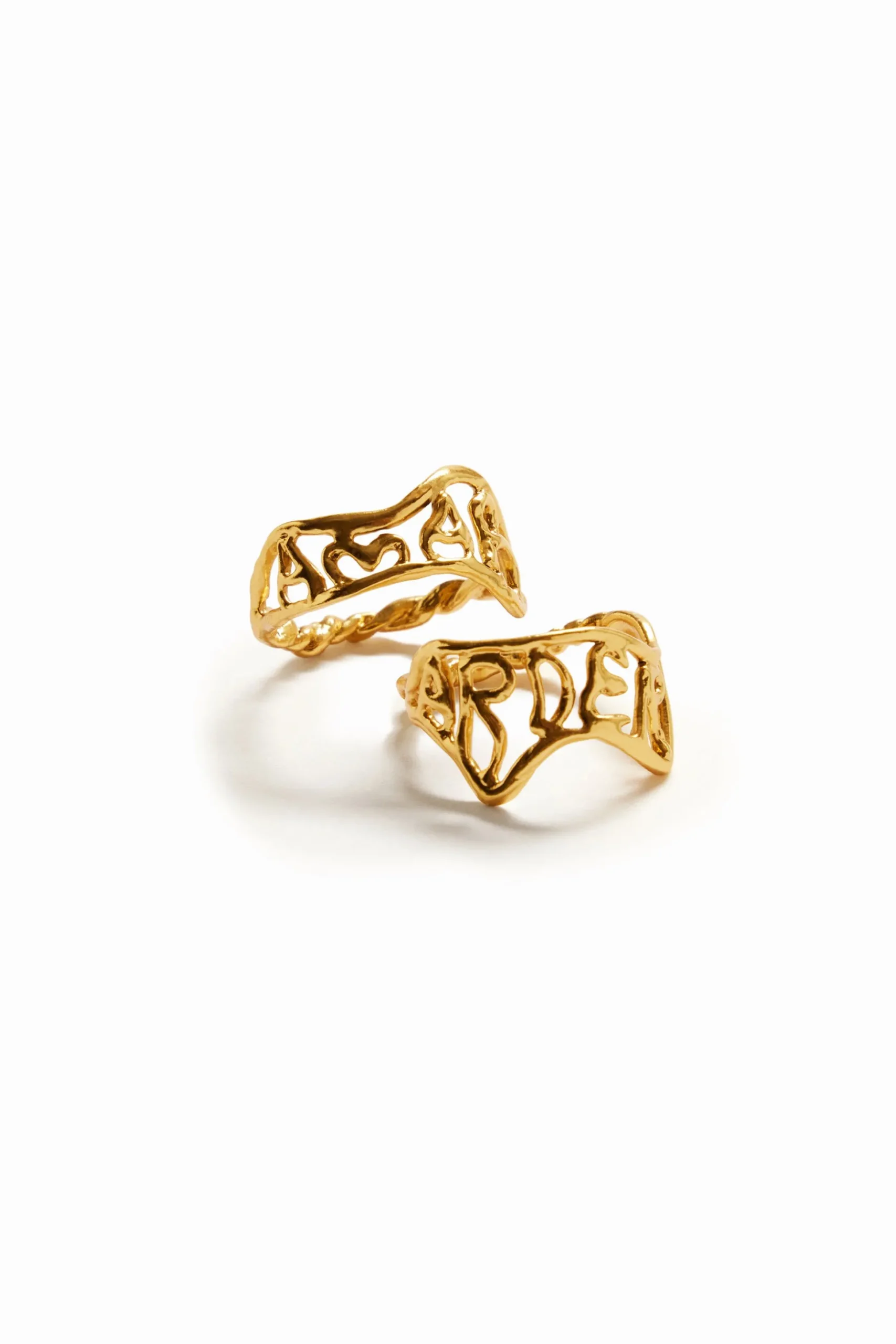 Anillo mensaje baño oro Zalio
