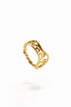 Anillo mensaje baño oro Zalio