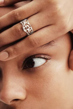 Anillo mensaje baño plata Zalio
