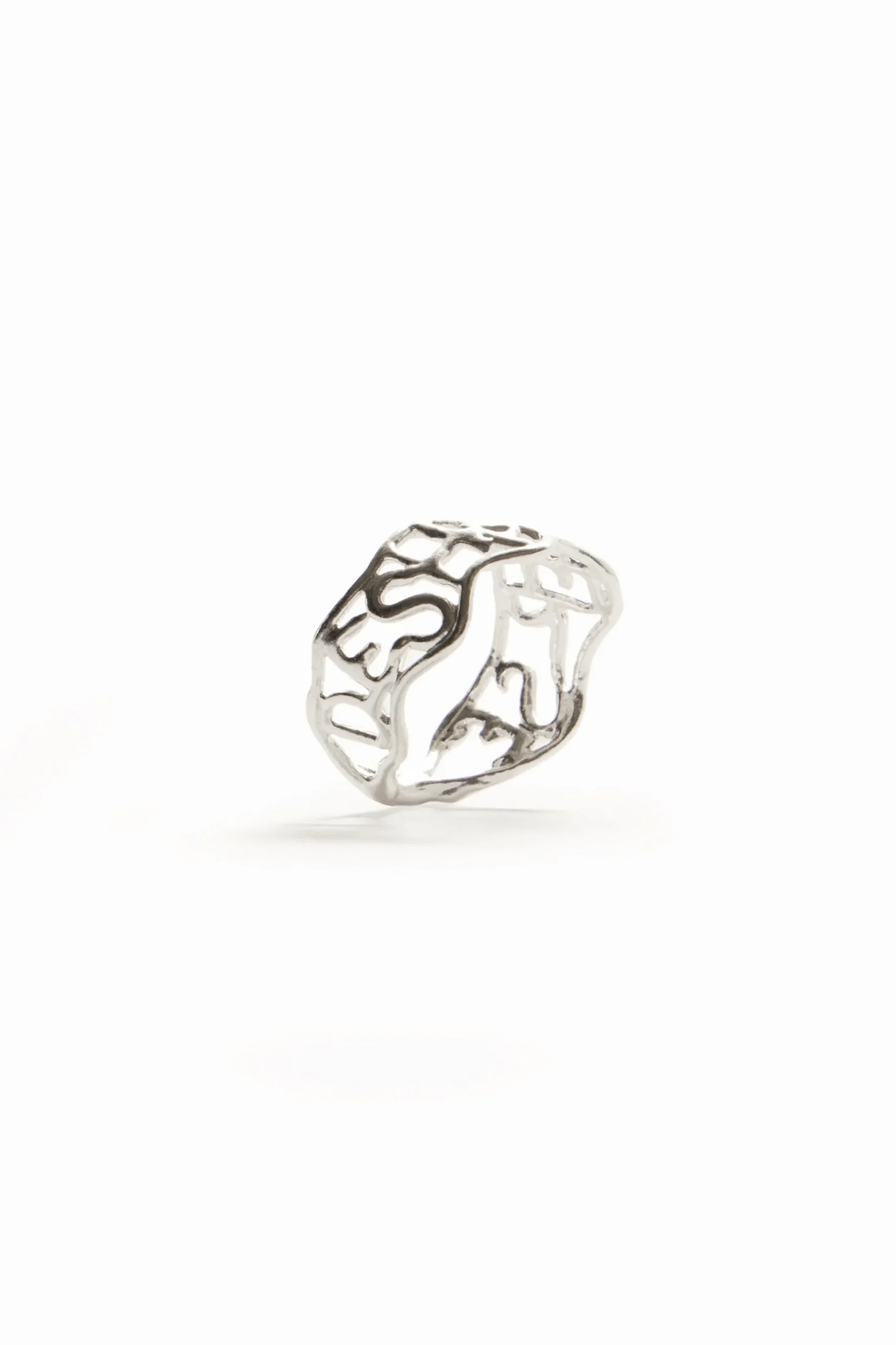 Anillo mensaje baño plata Zalio