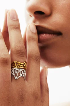 Anillo mensaje baño plata Zalio
