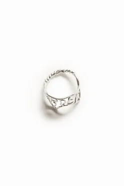 Anillo mensaje baño plata Zalio