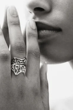 Anillo mensaje baño plata Zalio