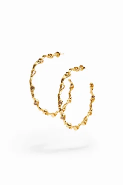 Aros XL baño oro Zalio