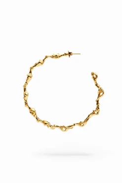 Aros XL baño oro Zalio