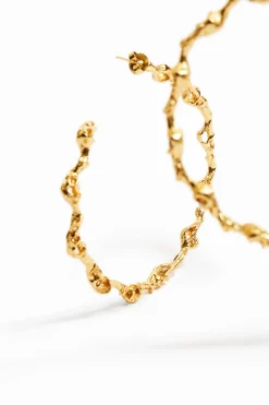 Aros XL baño oro Zalio