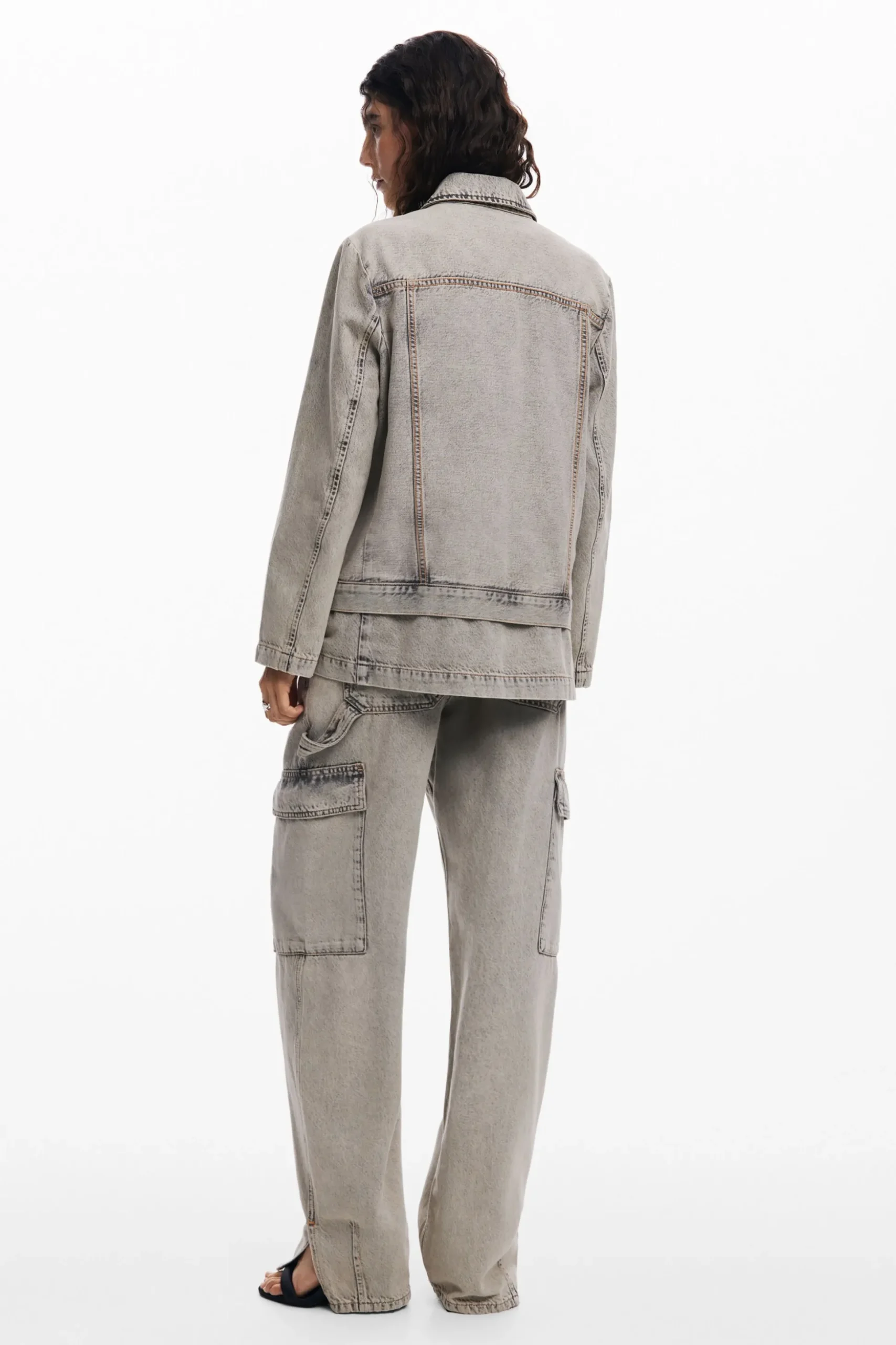 Blazer denim desgastado