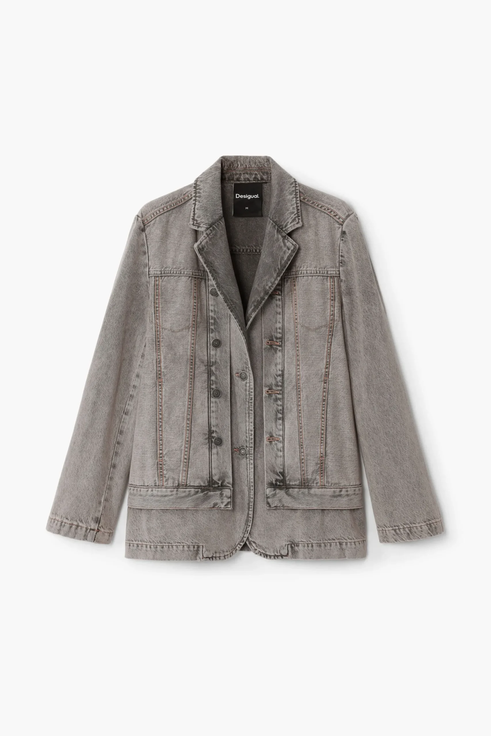 Blazer denim desgastado
