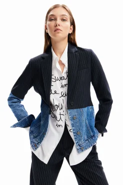 Blazer híbrida denim