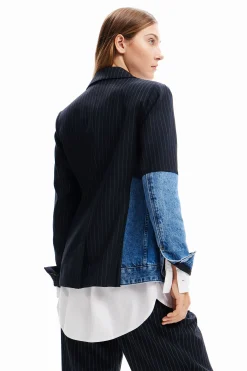 Blazer híbrida denim