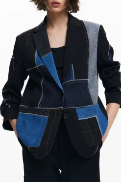 Blazer patchwork combinada