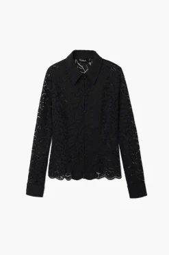 Blusa encaje flores