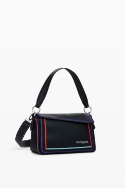Bolso de mano multilineal cremallera