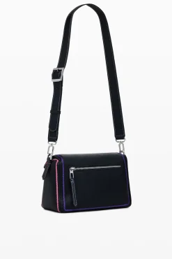Bolso de mano multilineal cremallera