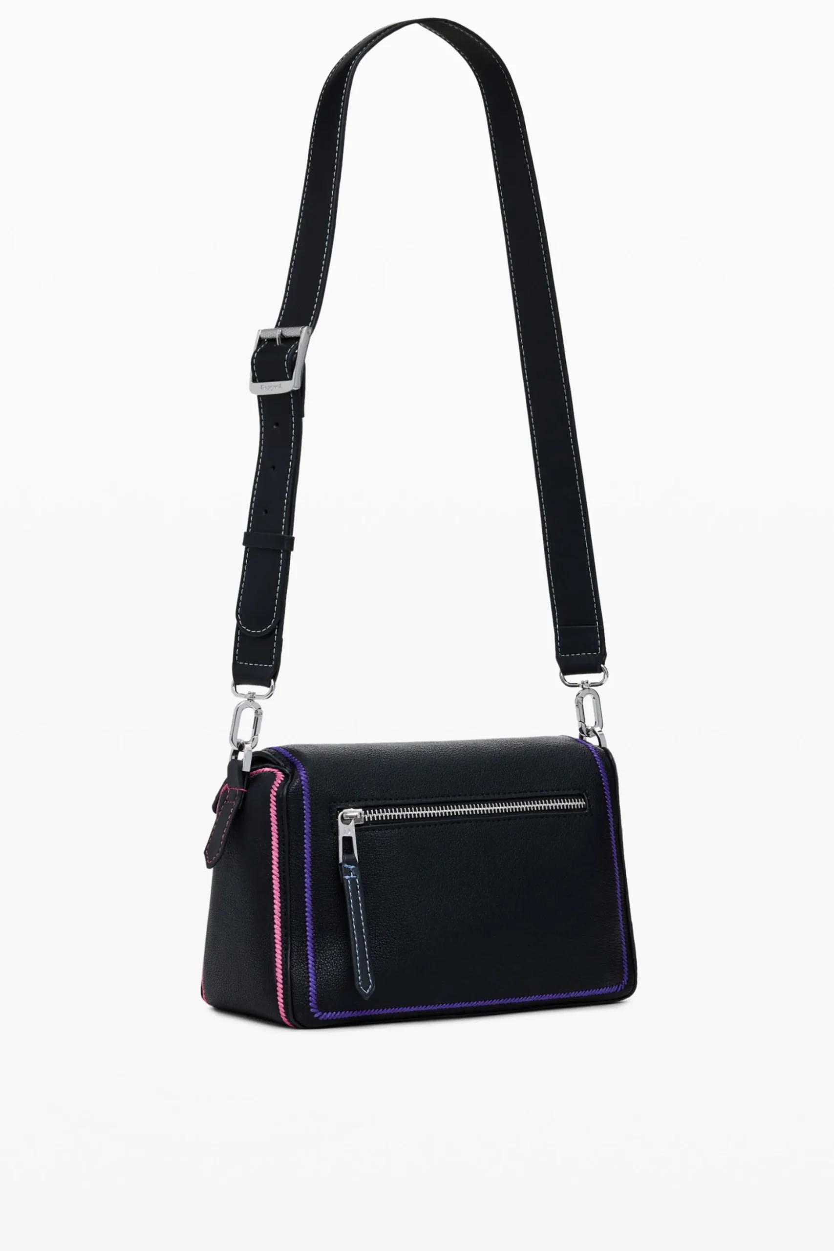 Bolso de mano multilineal cremallera