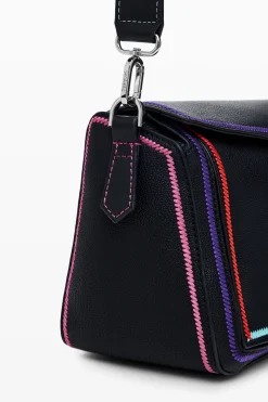 Bolso de mano multilineal cremallera