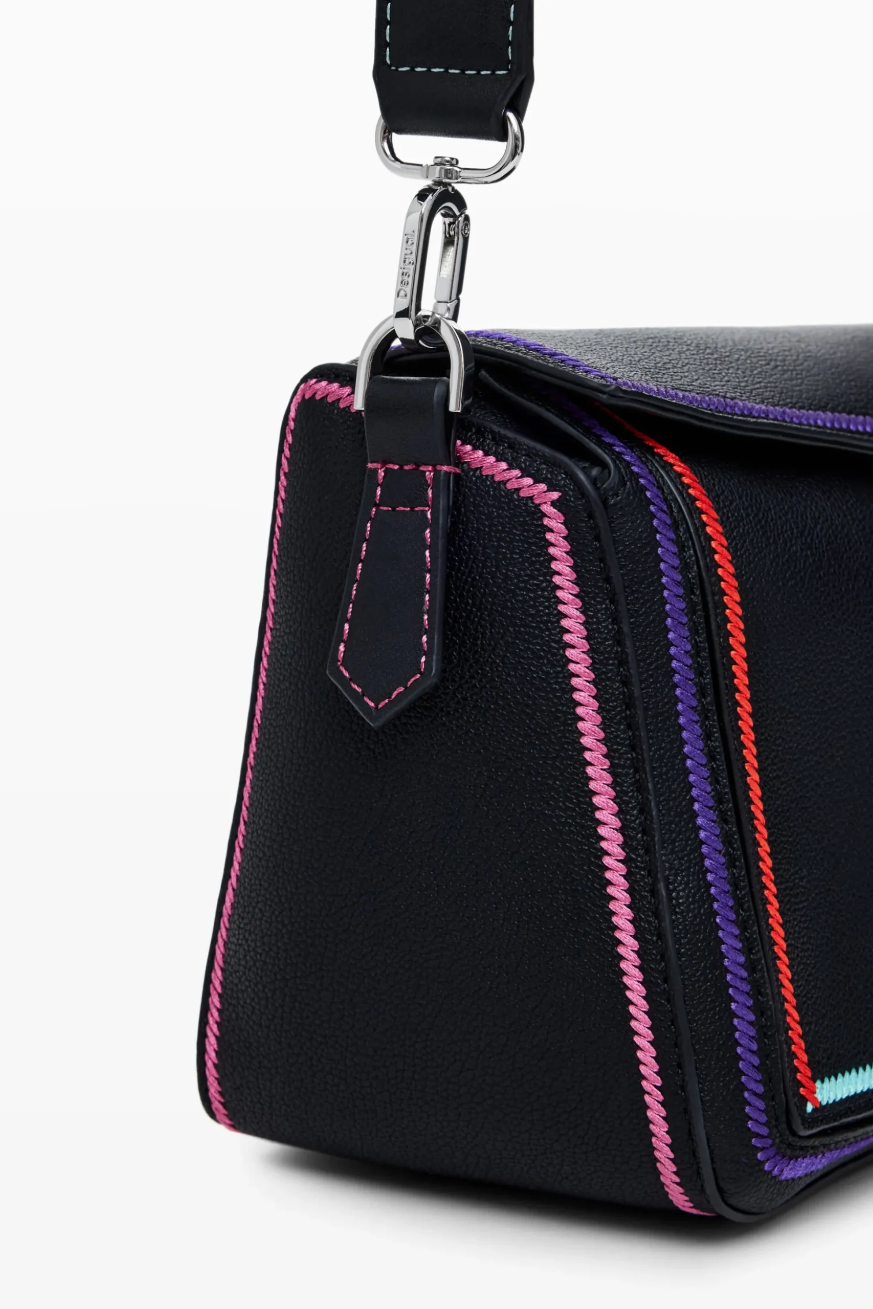 Bolso de mano multilineal cremallera