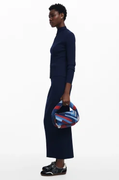 Bolso denim rayas
