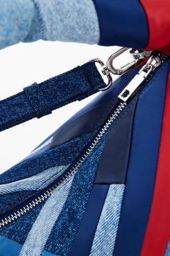 Bolso denim rayas