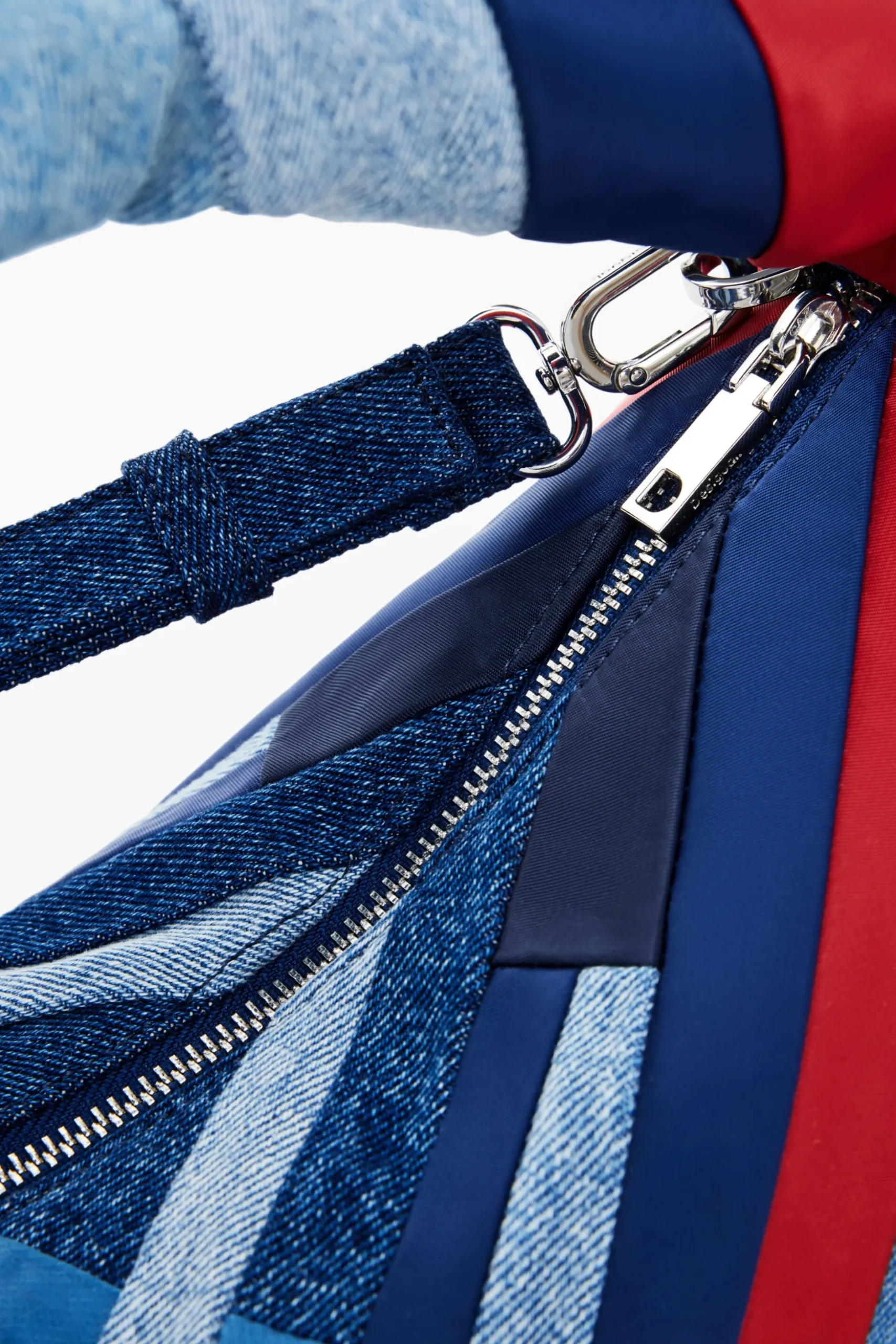 Bolso denim rayas