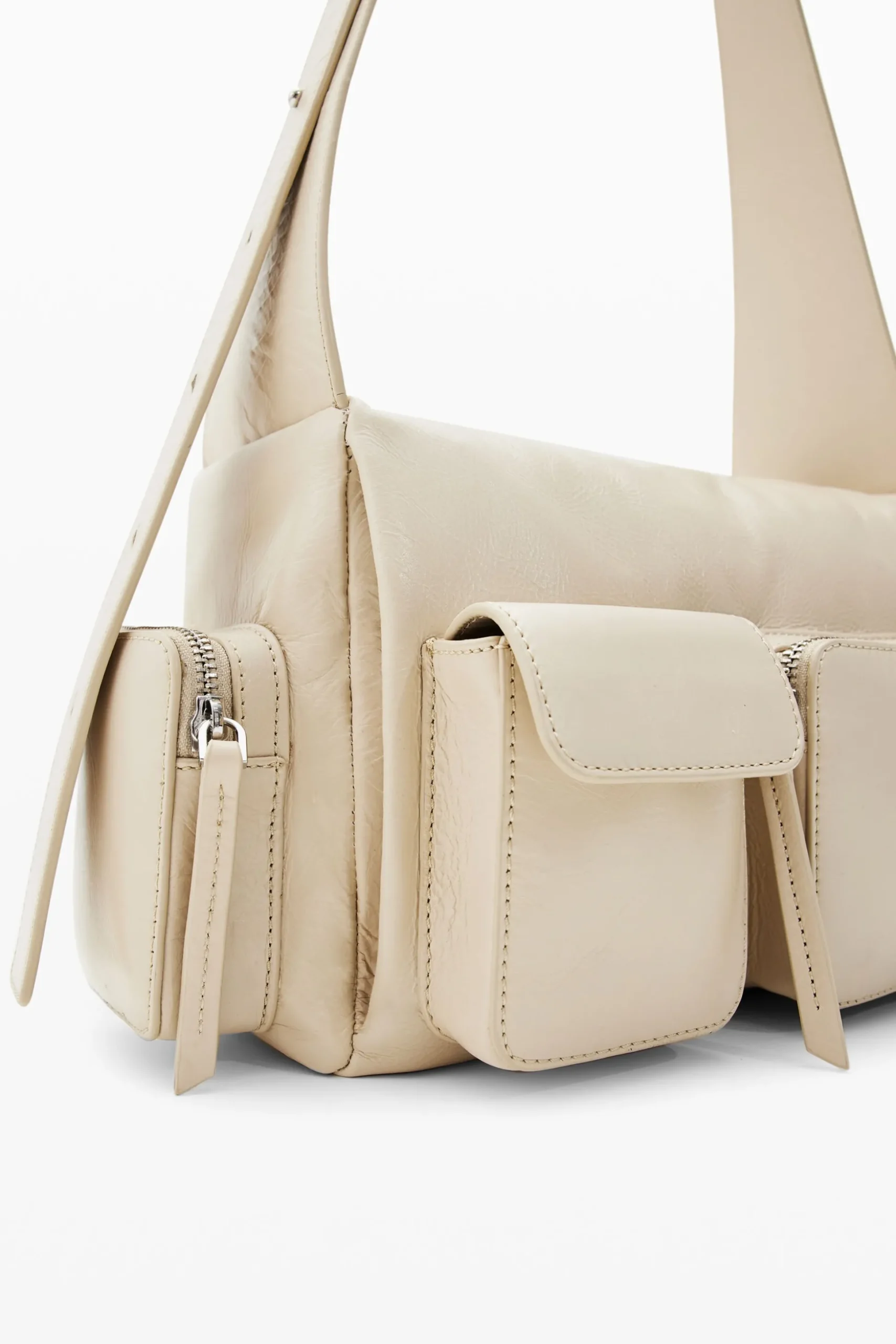 Bolso mediano piel bolsillos