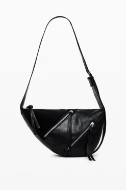 Bolso mediano piel cremalleras