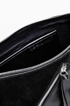 Bolso mediano piel cremalleras