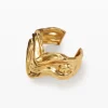 Brazalete corazón baño oro Zalio