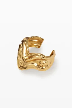 Brazalete corazón baño oro Zalio