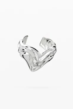 Brazalete corazón baño plata Zalio