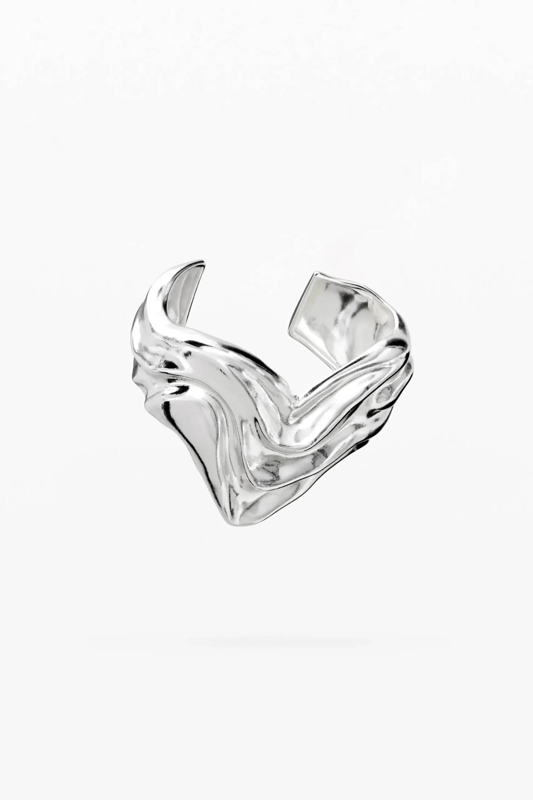 Brazalete corazón baño plata Zalio