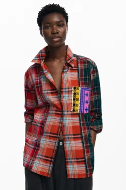 Camisa cuadros patch