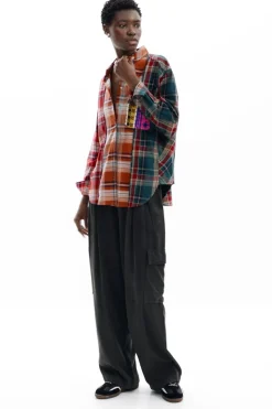 Camisa cuadros patch