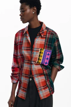 Camisa cuadros patch