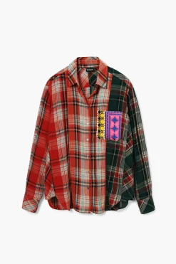 Camisa cuadros patch