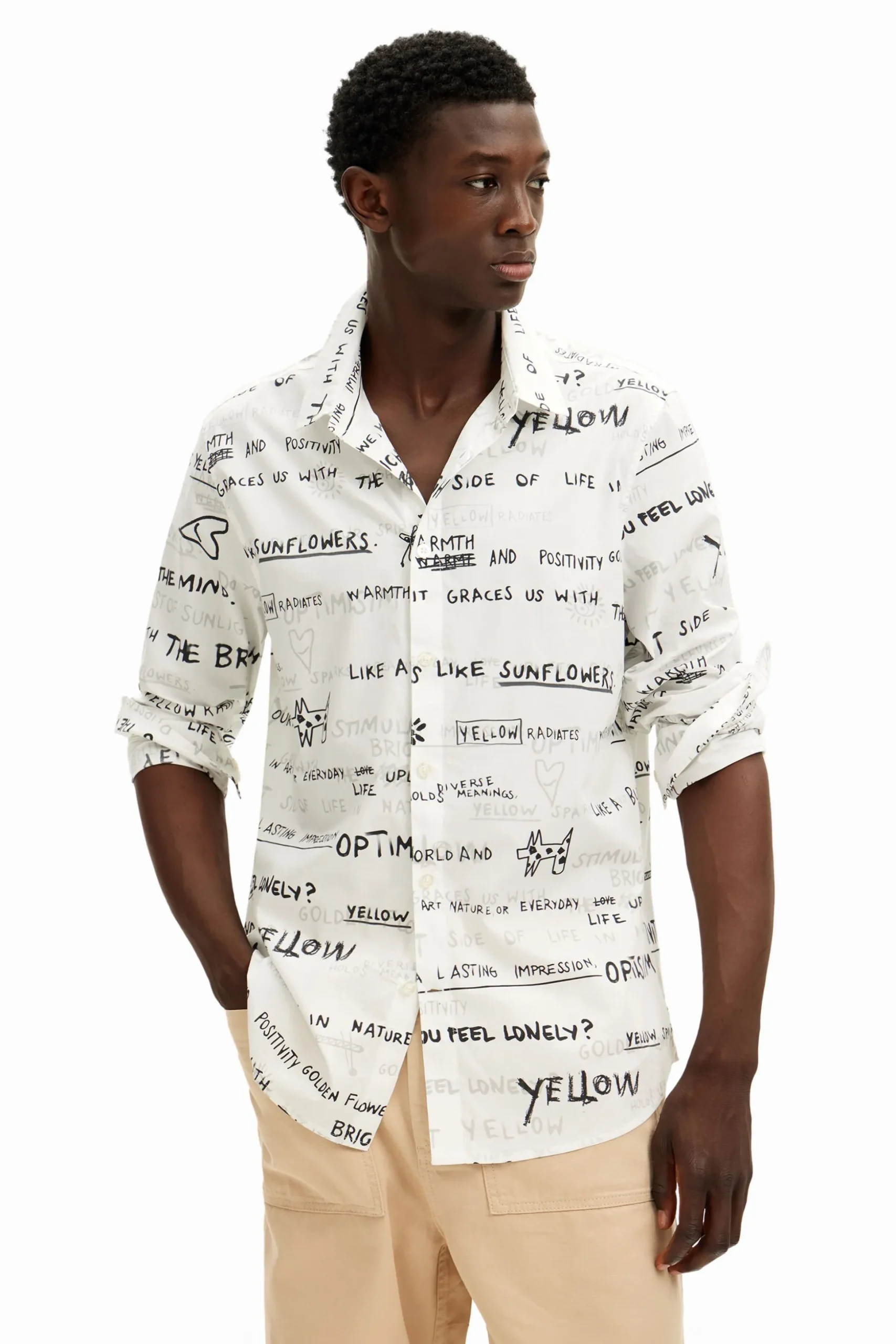 Camisa de manga larga lettering