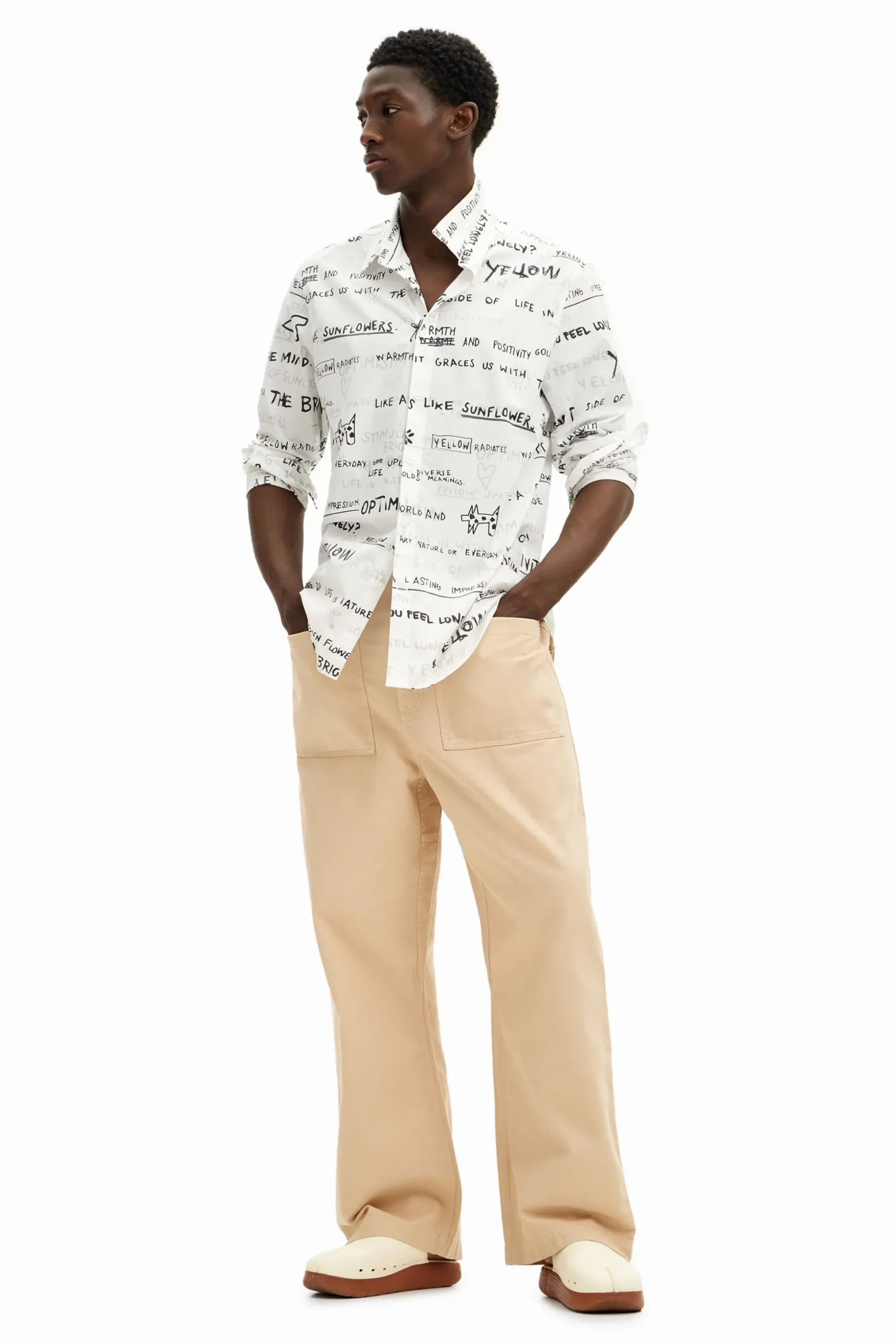 Camisa de manga larga lettering