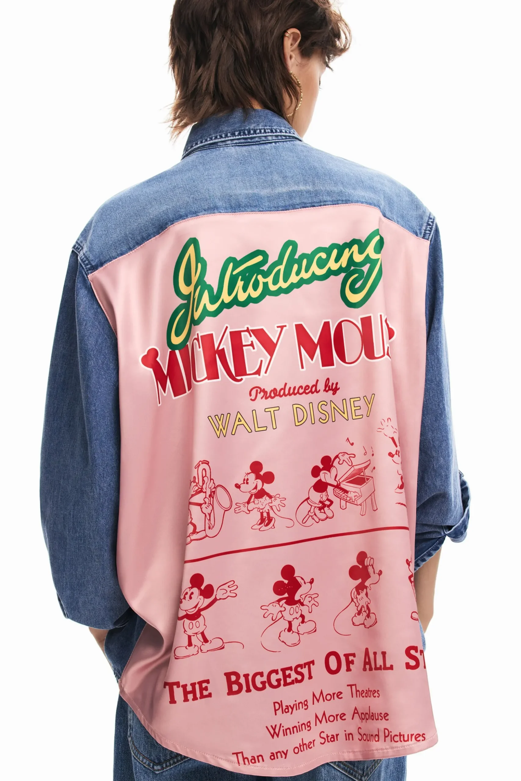 Camisa denim Mickey Mouse