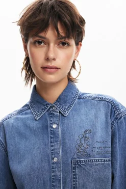 Camisa denim Mickey Mouse