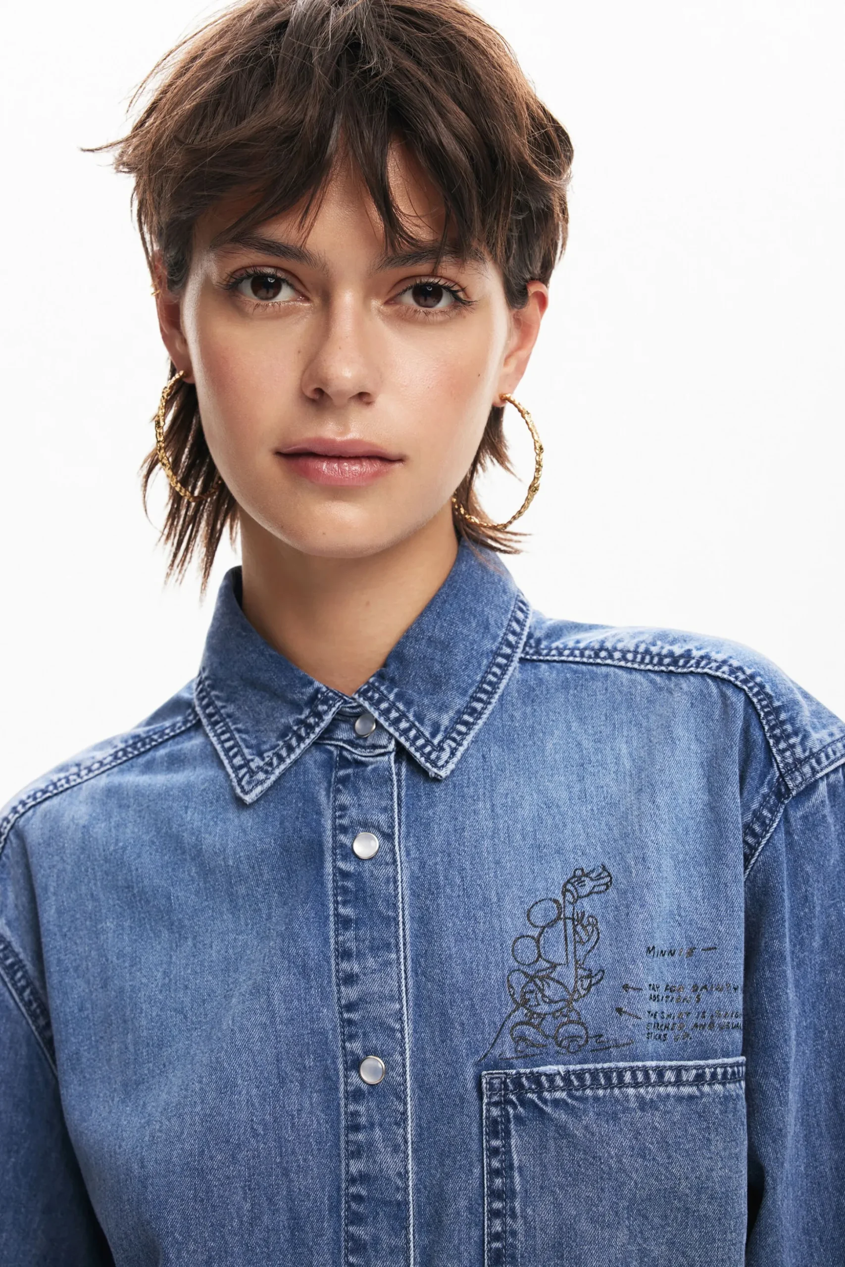 Camisa denim Mickey Mouse